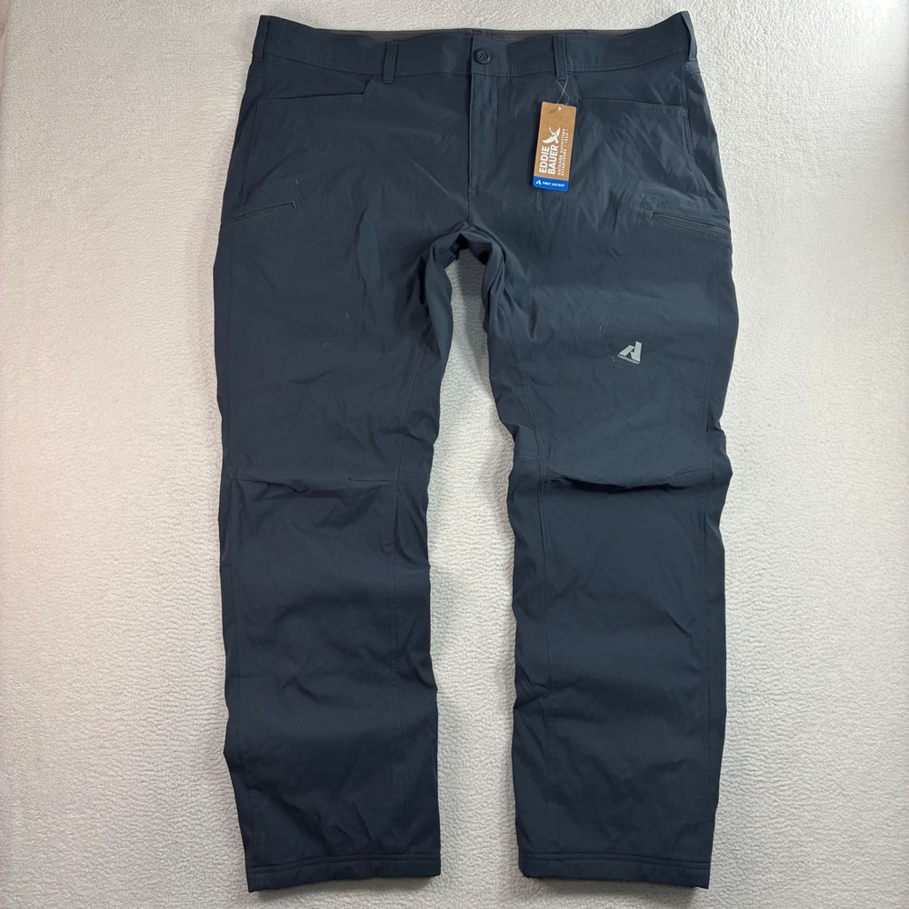 Eddie Bauer First Ascent Lined Guide Pro Pants Men 44x34 Blue Hiking Fleece NWT